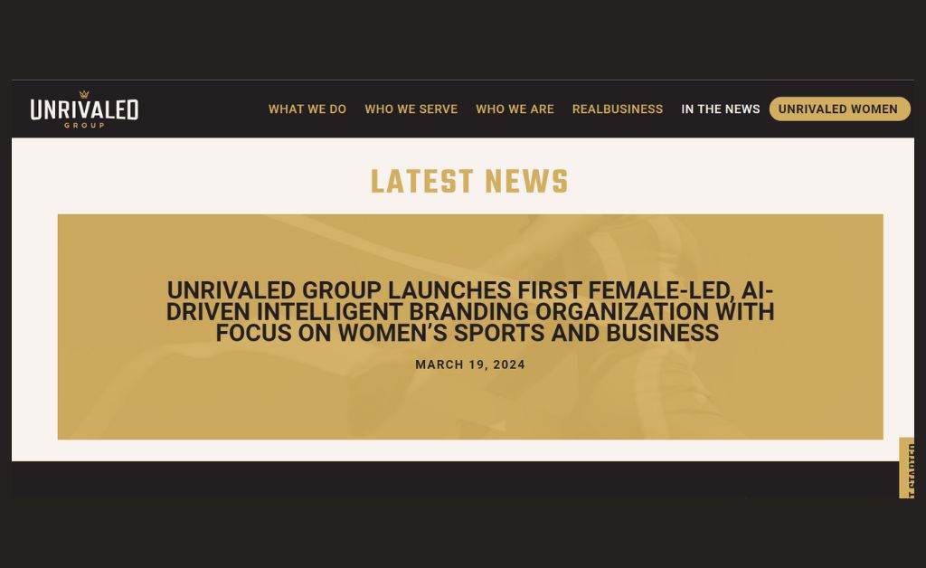 Unrivaled Group Launches First Female-Led, AI-Driven Intelligent Branding Organization with Focus on Women’s Sports and Business