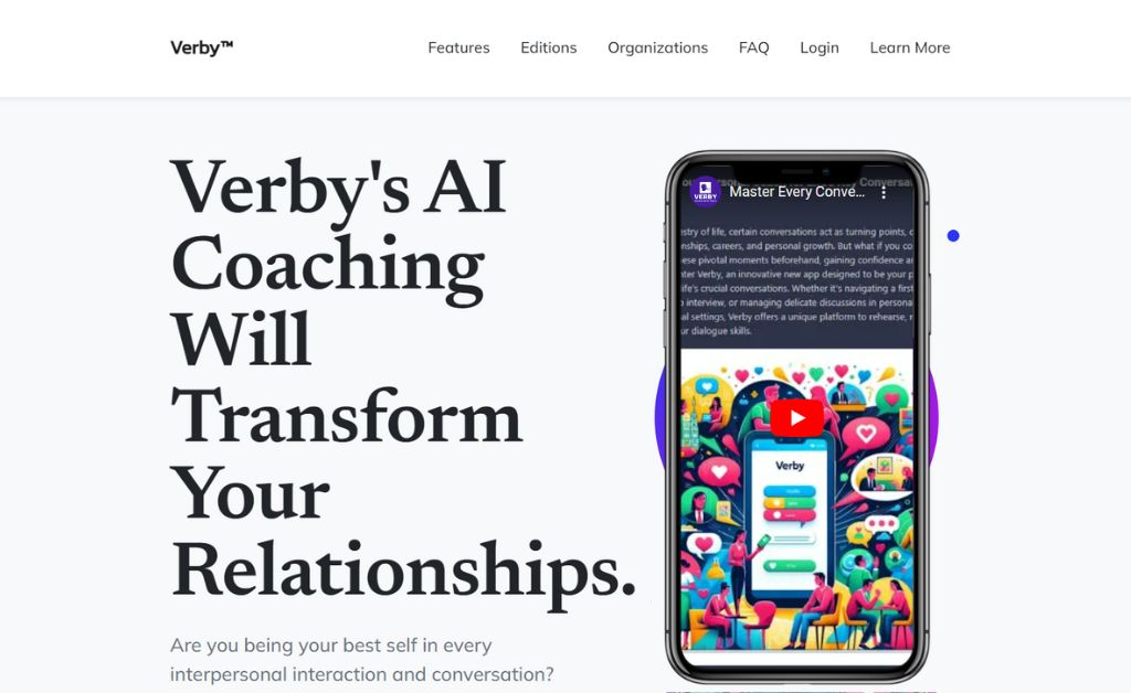 Verby™ Launches AI-Powered Coach to Revolutionize Personal Development and Relationship Building