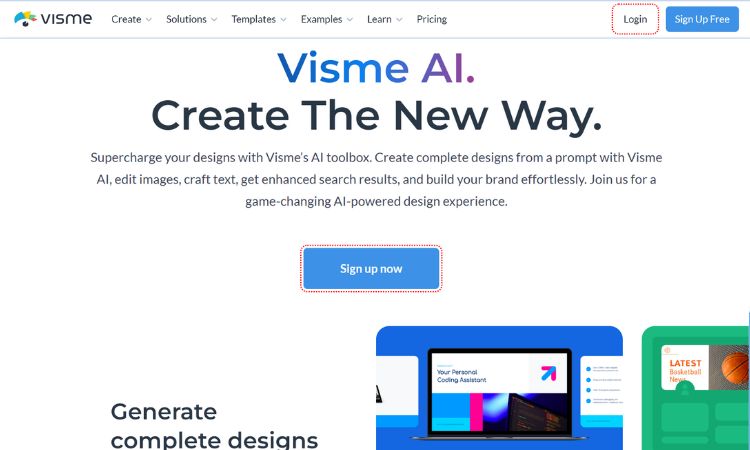 VISME ai graph generator