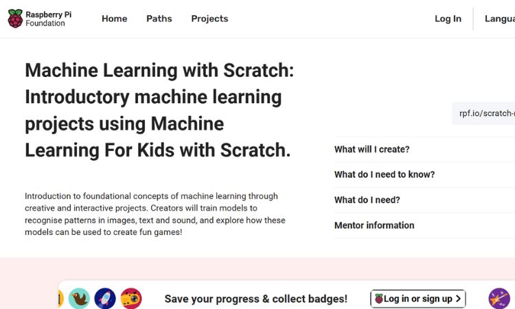 Raspberrypi.org ai resource for kid